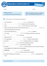 Met Dit Werkblad Kun Je De Vervoeging Van Bijzondere Werkwoorden In De Tegenwoordige Tijd Oefenen Voor Bijzondere Werkwoorde Spellingsoefening Taal Grammatica