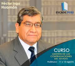 No te pierdas esta oportunidad! 👤 Dr. Héctor Inga Huamán. " VOCAL DE LA  CUARTA SALA DEL TRIBUNAL DE CONTRATACIONES DEL ESTADO