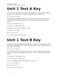The password to access the protected tests and answer keys is: Unit 5 Statistics Unit Test A Answer Key Unit Test Answer Key