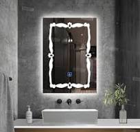 Bathroom Vanity Mirror Decorative Wall Normal White ...