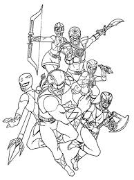 A collection of the best images of the main characters of the animated series. Power Rangers Superheroes Printable Coloring Pages