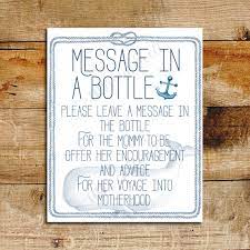 Nautical Baby Shower Message In A Bottle Sign Baby Shower Etsy Baby Shower Messages Nautical Baby Shower Nautical Baby Shower Boy