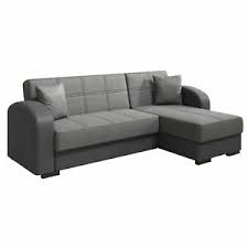 In den meisten fällen ist ein ecksofa mit schlaffunktion und bettkasten natürlich auch mit. Ecksofa Alaska Sofa Schlaffunktion Bettkasten Schlafsofa Anthrazit Ebay