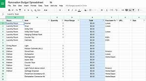 Kitchen Remodel Checklist Excel Fresh How To Plan A Diy Home Renovation Bud Spreadsheet In 2020 Home Renovation Costs Budget Spreadsheet Renovation Budget