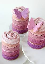 Purple Ombre Mini Cakes Beau Gateau Idee Gateau Jolis Gateaux