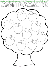 Pommier Avec Pommes A Colorier La Pomme En Maternelle Coloriage Pomme Theme Pomme
