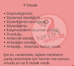 iletisim ve olabilecek 9 olasilik