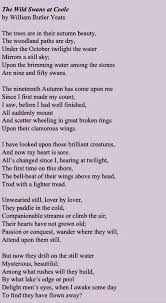 William Butler Yeats The Wilde Swans At Coole Poetry Words Yeats Poems Poems By Famous Poets