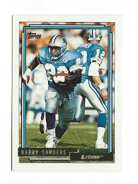 Barry sanders is literally unstoppable! 1992 Topps Gold 300 Barry Sanders Nm Mt