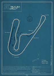 Tsukuba Circuit Art Print By Peter Dials Circuit Tsukuba Slot Car Racing