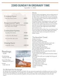 S E P T E M B E R 4 , 2 0 2 2 2 3 R D S U N D A Y I N O R D I N A R Y T I M  E