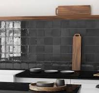 Lake Black Ceramic Square Tile 4x4