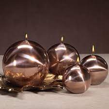 Rose gold, silver packaging material: Titanium Ball Candle Rose Gold
