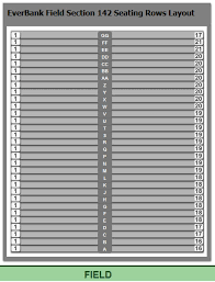 how many seats in section 142 row aa at tiaa bank field