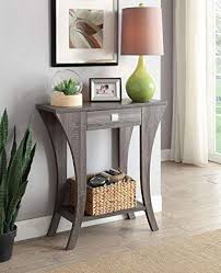 Beautiful Weathered Grey Finish Console Sofa Entry Table With Drawer Living Room Furniture Console Table Living Room Console Table Hallway Gray Console Table