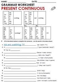 Picture English Grammar Worksheets Present Continuous Tense Teaching English Grammar