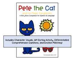 Pete the cat activities cat activity pete the cats cat colors. Pete The Cat And His Magic Sunglasses A Story Companion For Speech Language