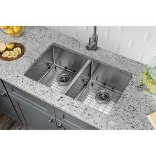 Kitchen sinks are an important part of the kitchen and should not be neglected, as they serve the role of a functional space that is also part of the overall appearance of the kitchen space and aesthetic. Soleil Radius 16 Gauge Stainless Steel 32 X 19 50 50 Double Bowl Undermount Kitchen Sink Reviews Wayfair