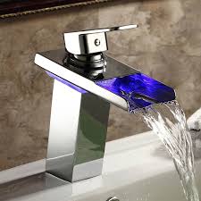 For those who want a modern update, browse contemporary brass bathroom faucets or dramatic black bathroom faucets. Kokols Usa Polished Chrome 1 Handle Single Hole Bathroom Sink Faucet Lowes Com Vessel Sink Faucet Led Faucet Sink Faucets