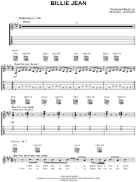 3, and lyrics song billie jean sheet music pdf michael jackson free download. Michael Jackson Billie Jean Guitar Tab In F Minor Download Print Sku Mn0075617