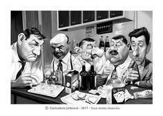 Et Oui Les Tontons La Fameuse Scene Cene De La Cuisine Vu Et Revue J Ai Craque Moi Les Tontons Flingueurs Portrait Au Crayon Dessins De Celebrites