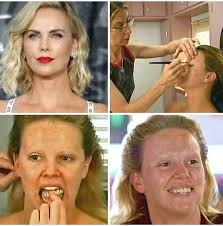 The art of make-up: Make-up artist : Toni G. Actress: Charlize Theron  Character: ' Aileen Wuornos ' Movie: Monster ,2003 The only facial  prosthetics used were a set of fake teeth. Aging