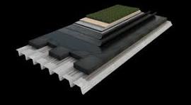 Intensive green roof on profiled metal deck structure