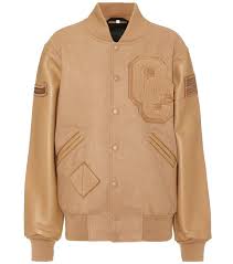 Love stings satin track jacket size 8 (m). Opening Ceremony Wool Blend And Leather Varsity Jacket In Camel Modesens