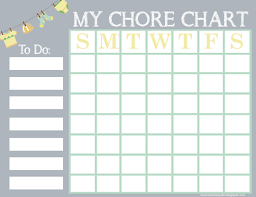 free printable chore chart for kids a cowboys life