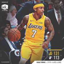 Thomas wears kobe's signature shoes and his attitude of not giving up certainly embodies that of kobe's. Lakers Win Behind Thomas 76ers Turn Back Cavaliers