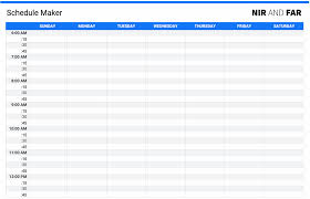 free schedule maker template use this sleek google doc