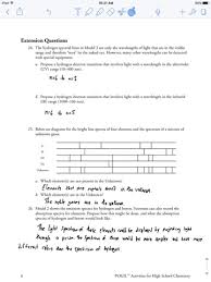 12 electron energy and light t portnet. Chemisty Blog Electron Energy And Light Pogil