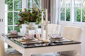 Now the tabletop should just fit right over the base. Dining Table And Comfortable Chairs In Vintage Style With Elegant Stock Photo Picture And Royalty Free Image Image 45359655