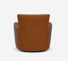 This swivel glider offers outstanding comfort and styling. Irving Square Arm Leather Swivel Glider Pottery Barn