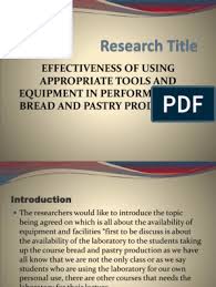 Jul 19, 2021 · for example, african politics could be the title of a book, but it does not provide any information on the focus of a research paper. Example Of Research Title About Bread And Pastry Production Bread Poster