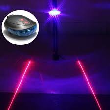Candancetm5 Led 2 Laser Bike Bicycle Cycling Beam Tail Rear Light Safety Warning Lamp Blue For Jogging Walking Gadget Gifts For Men Gadget Gifts Warning Lights