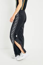 Slide View 6 Kappa Black Taping Popper Track Trousers Track Pants Outfit Pants Outfit Fashion