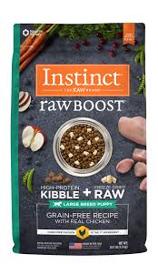 instinct raw boost grain free recipe with real chicken for