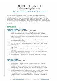 Full finance manager job description example combined with complete details on the role, including salary, benefits, skills, qualifications private healthcare. Financial Manager Resume Samples Qwikresume