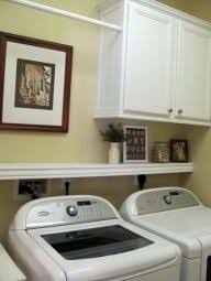 Current offerings include a closet rod combined with the install the shelf/rod combo into the wall brackets. Perfection Hanging Rod To Dry Clothes One Cabinet To Hide Clutter And A Shelf To Keep Socks From Dis Laundry Room Decor Laundry Room Remodel Room Remodeling