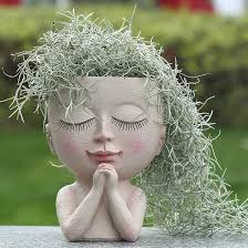 Planter Pots Face Planters Pots Head Cute Plant Pots For Indoor Plants  Resin Head Planter Succulent Planters Planters For Outdoor Plants