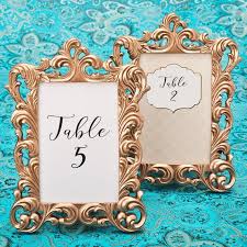 Rose Gold Picture Frames Size 4 X 6 Baroque Table Number Frame Wedding Favors Party Favor Victorian Bridal Shower Rose Gold Picture Frame Gold Picture Frames Rose Gold Table