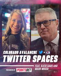 Colorado Avalanche على X: "Tune into TW Spaces tomorrow @ 1:00 pm with  Katie and Moser before the Avalanche take