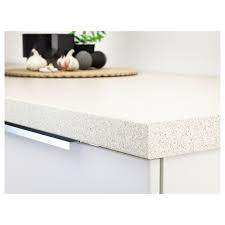 And the white and blue marble in the bathrooms doesn't match the cream cabinets in there, either. Saljan White Stone Effect Laminate Worktop 246x3 8 Cm Ikea