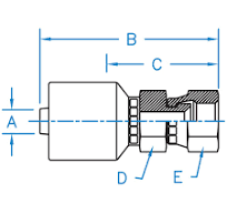Kurt 3/4IN 37° JIC F Swivel