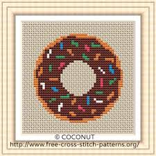 Counted cross stitch patterns free printable teachers. Donut 2 Free And Easy Printable Cross Stitch Pattern Free Cross Stitch Pattern