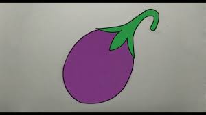 How To Draw A Brinjal Step By Step Draw A Brinjal Easily Drawing A Brinjal Youtube
