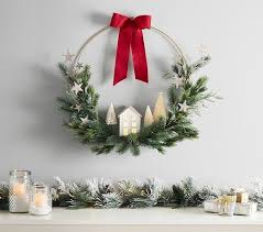 Christmas Home Tour Living Kitchen Christmas Decor In 2020 Pottery Barn Christmas Christmas Projects Diy Christmas Wreaths