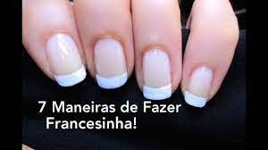 Além da unha francesinha simples, também pode colocar outros elementos de decoração, como flores, lacinhos ou outros desenhos, ficando com um efeito final bastante bonito. 7 Maneiras De Fazer Unhas Francesinha Passo A Passo 7 Ways To Do French Nails Youtube
