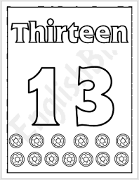 These 10 school and teacher coloring pages really make the grade. Number 13 Coloring Page For Kids Englishbix
